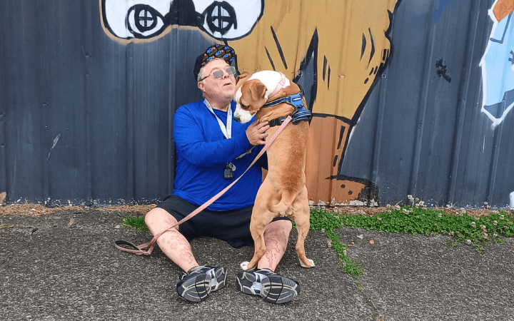 Pit Bull named Charlie is savior to a lonely disabled Army veteran